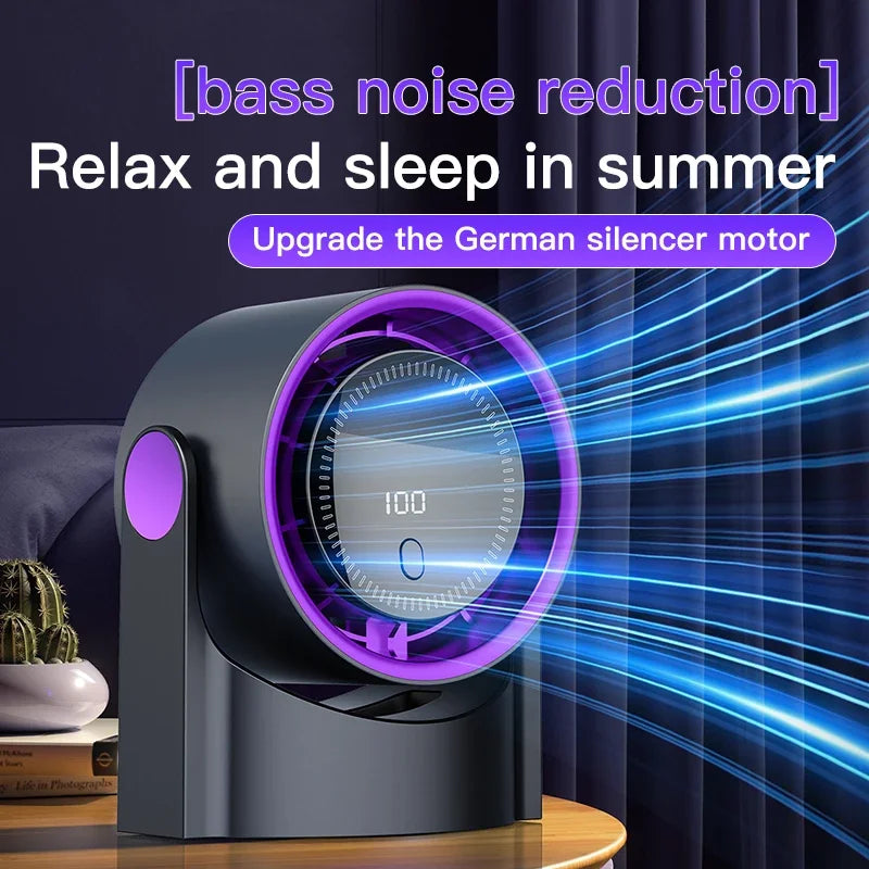 Ventilador Xiaomi Sem Hélice com 100 Níveis – Portátil, USB, Silencioso e com Display Digital