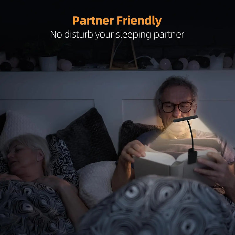 Luminária de Leitura com 14 LEDs – Leve, Flexível e Recarregável via USB!